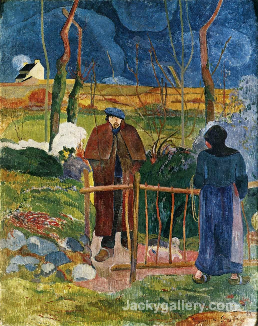 Bonjour Monsieur Gauguin by Paul Gauguin paintings reproduction